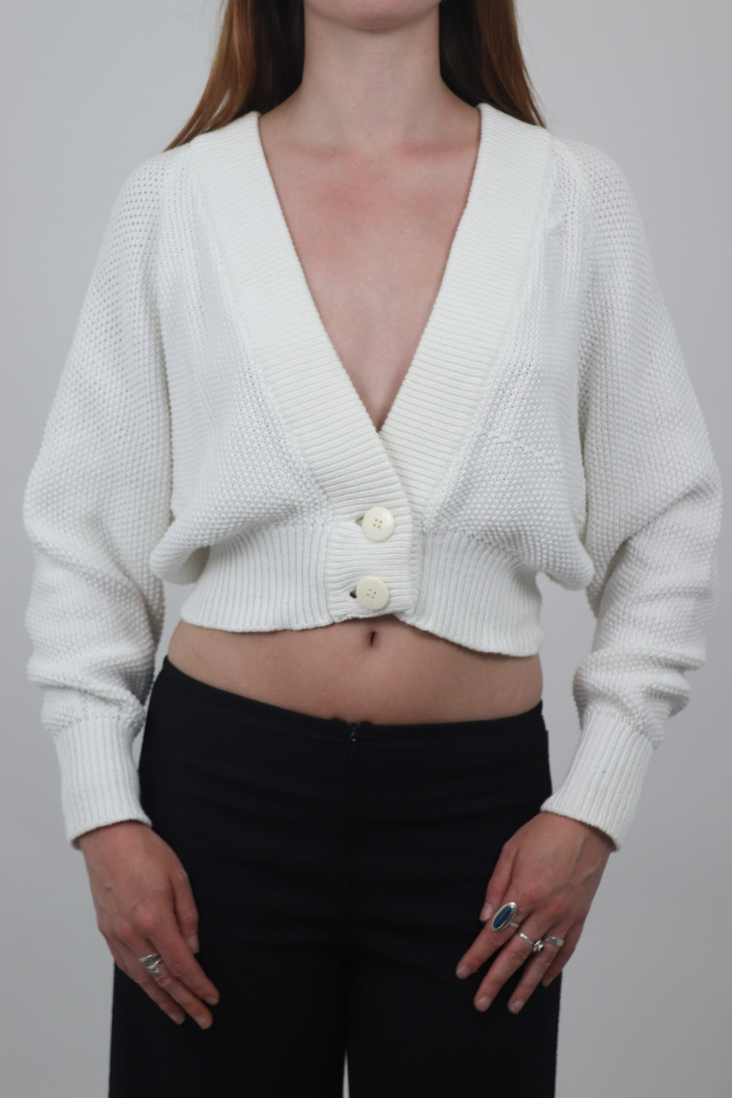 Benetton Cropped Batwing Cardigan