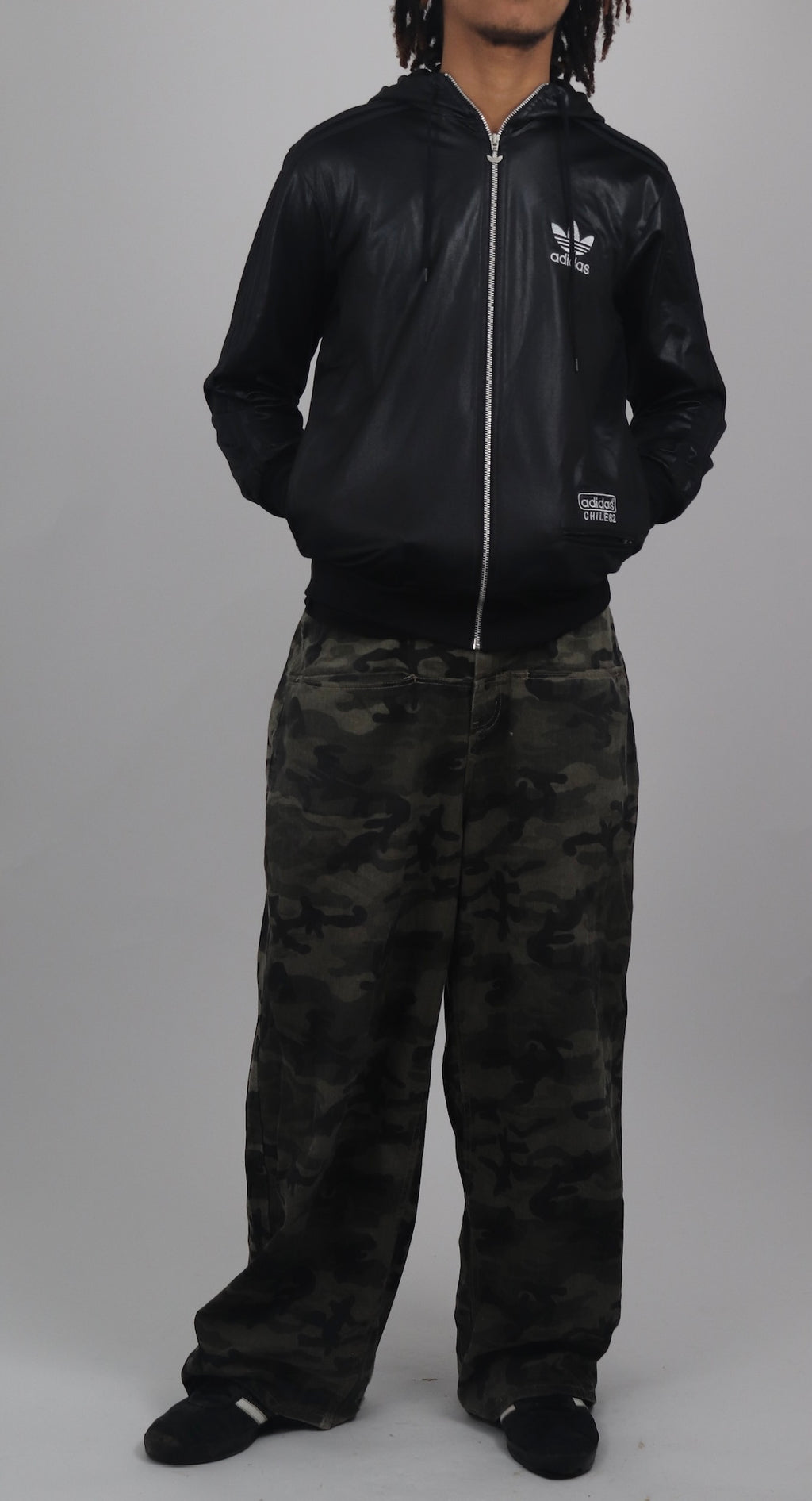 Black Hooded Chile 62 Adidas Jacket