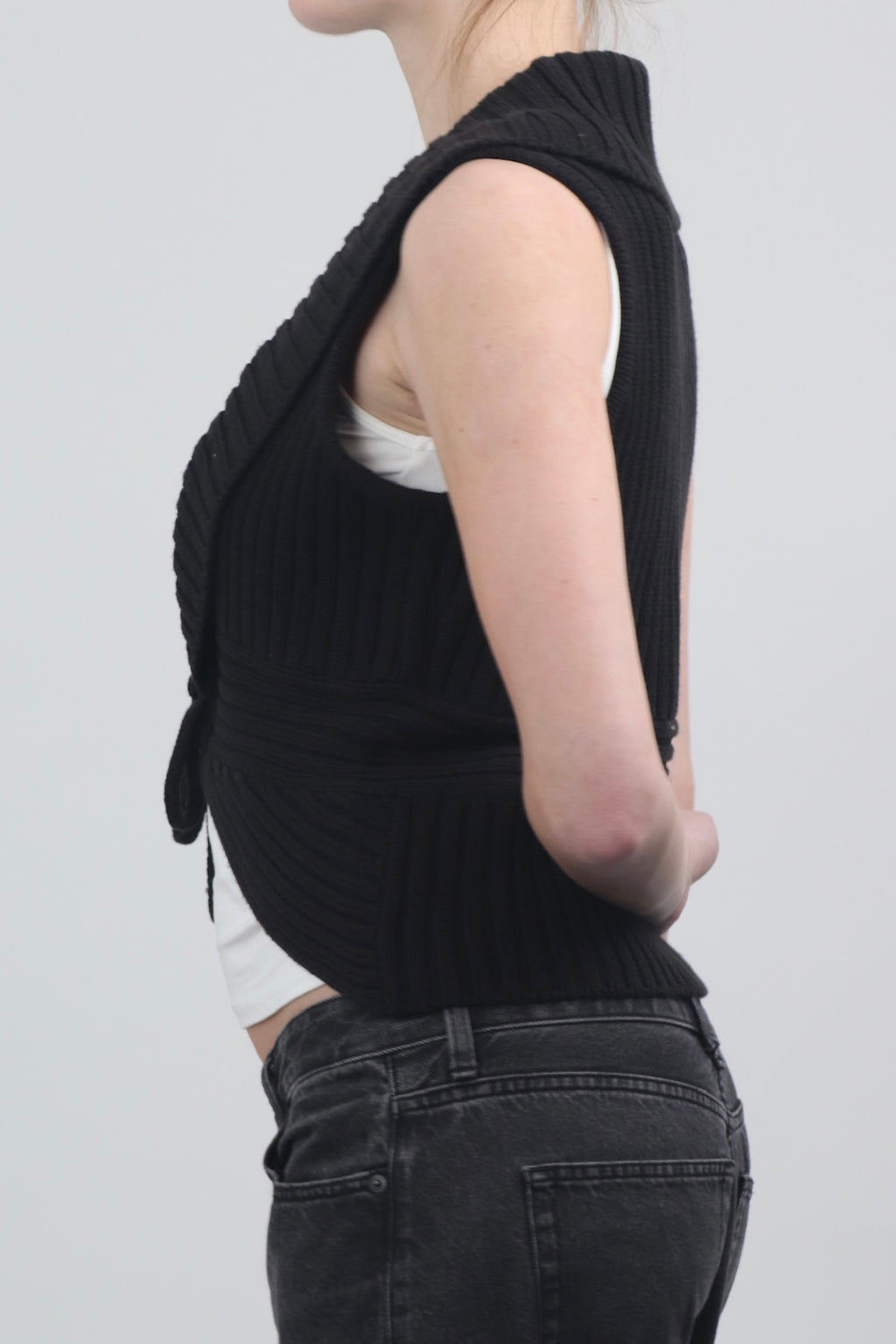 Esprit Knit Tie Front Gilet