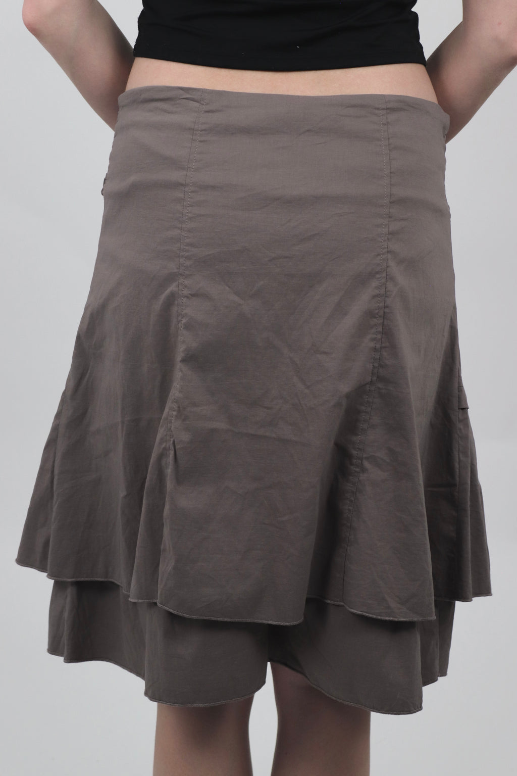 Comme Und Femme Ruffle Midi Skirt