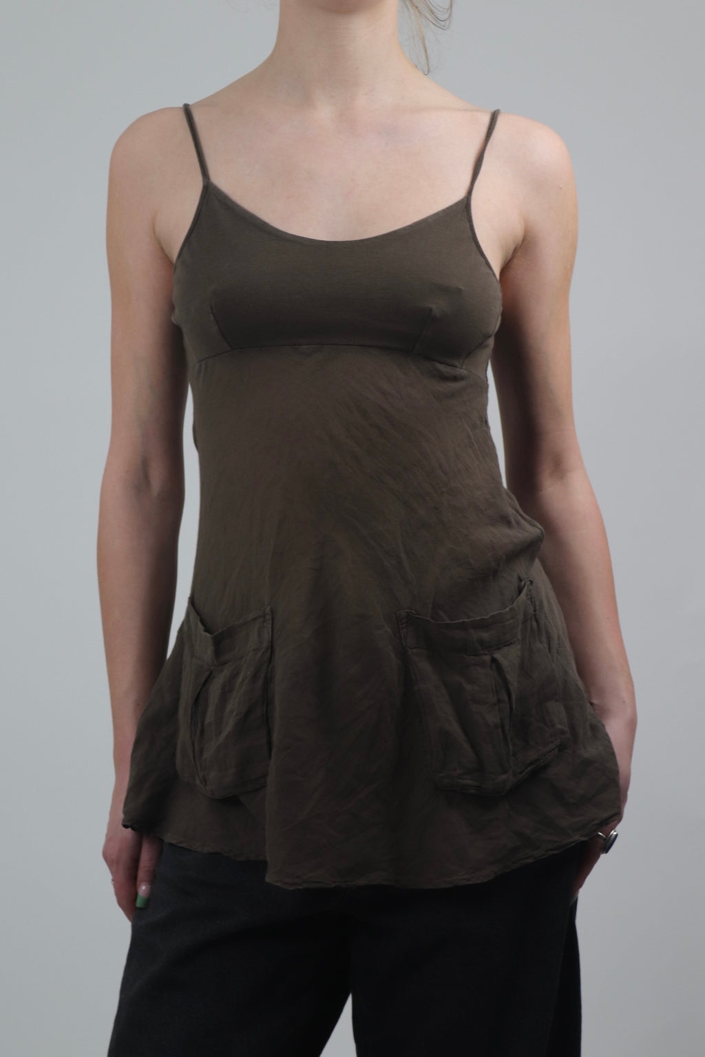 Royal Dye Brown Sheer Cami Top