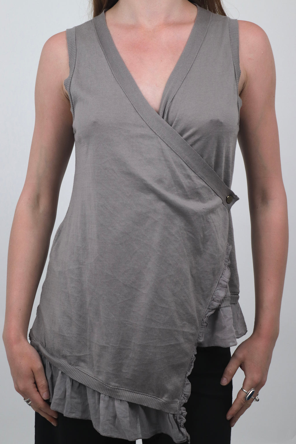 Oroblu Grey Wrap Top
