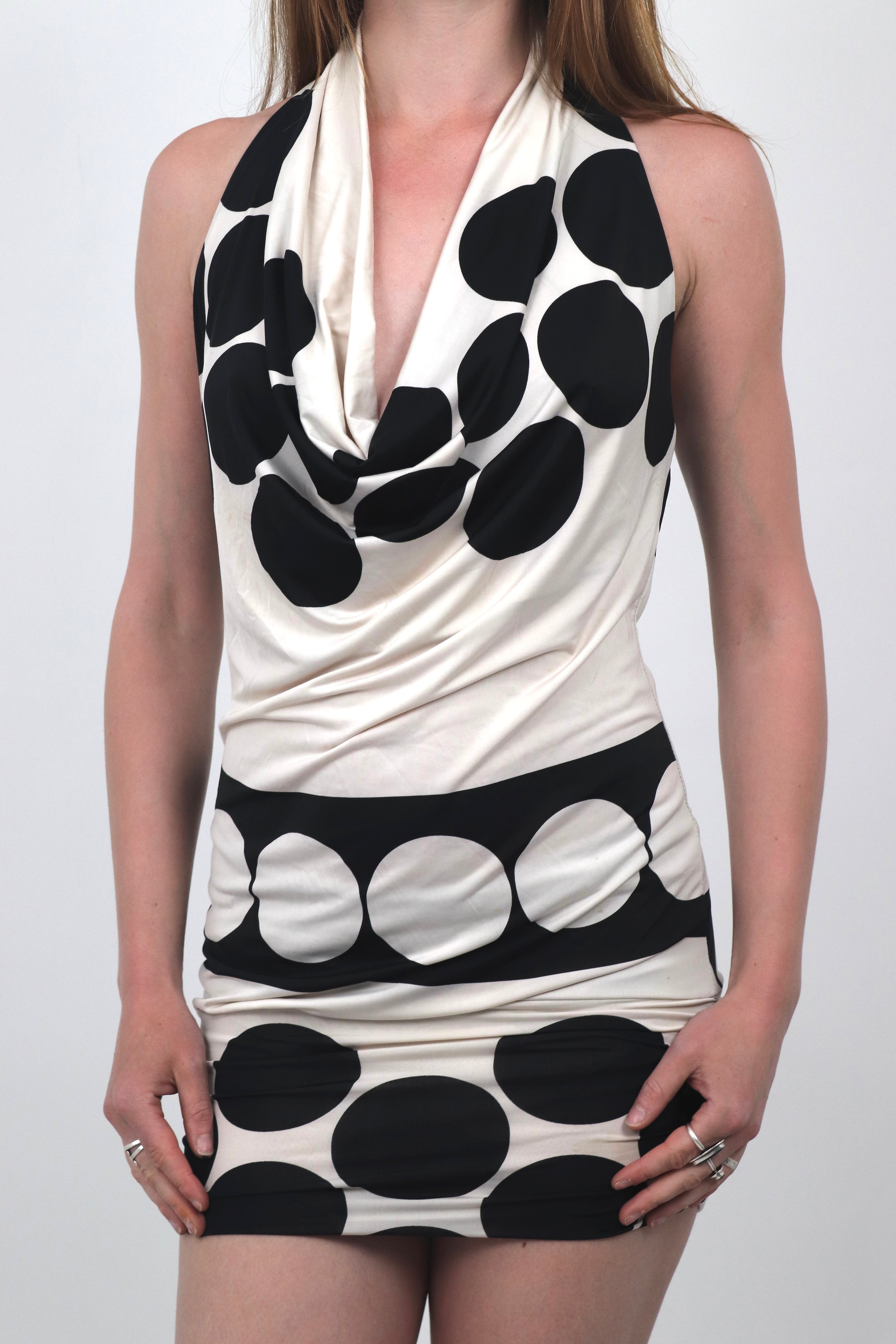 Polka Dot Draped Dress/Top