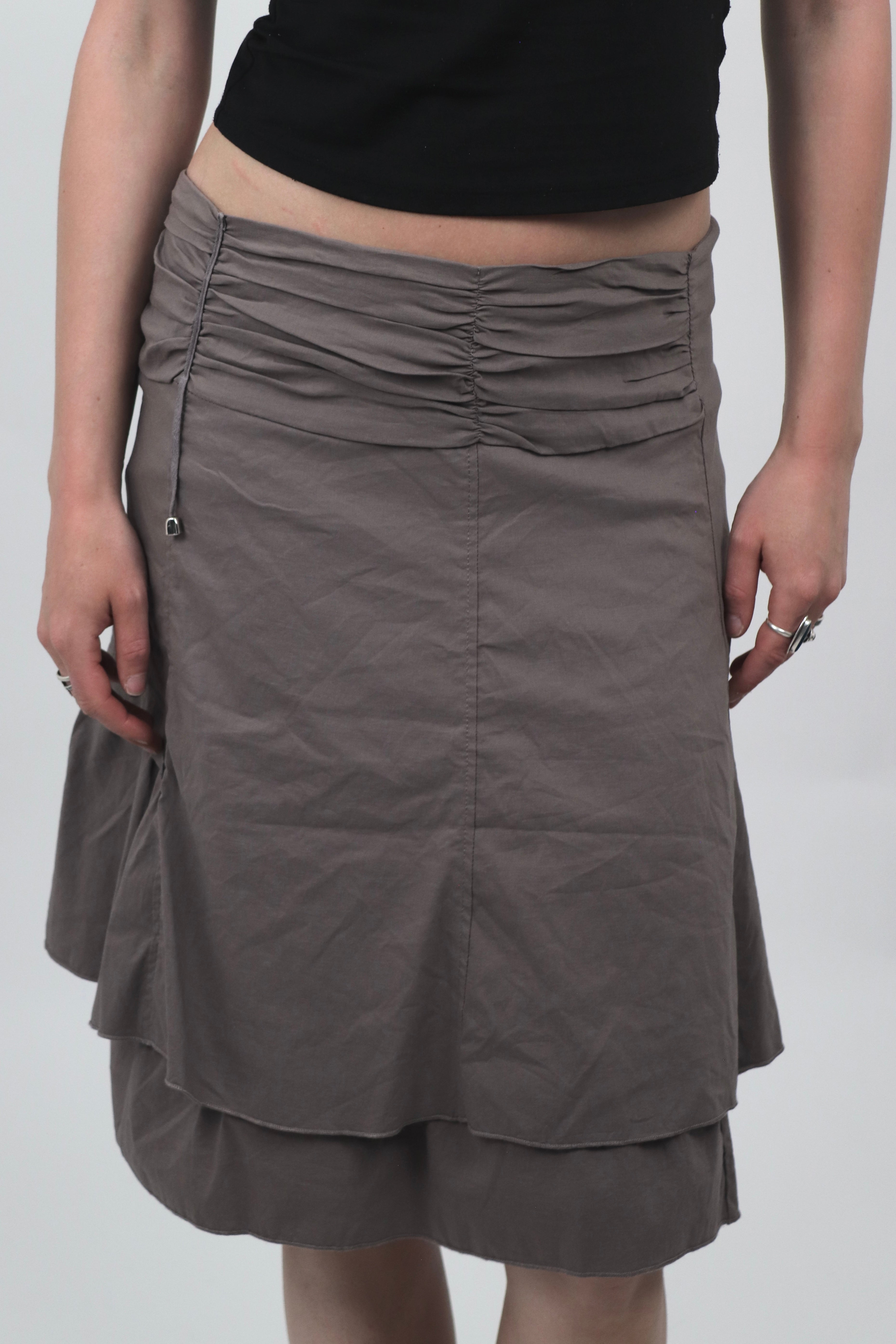 Comme Und Femme Ruffle Midi Skirt