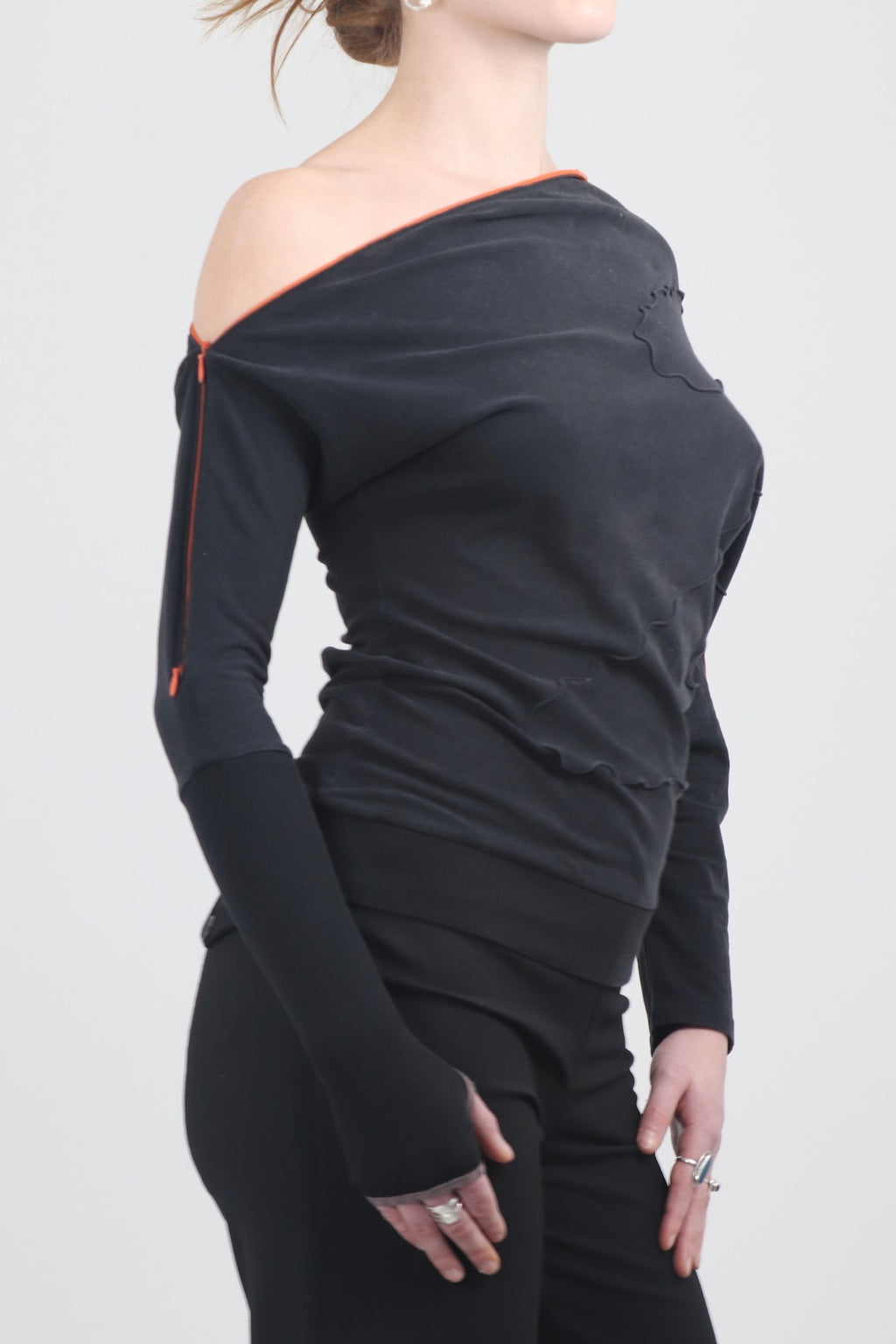 Cop Copine Long-Sleeve Asymmetric Top