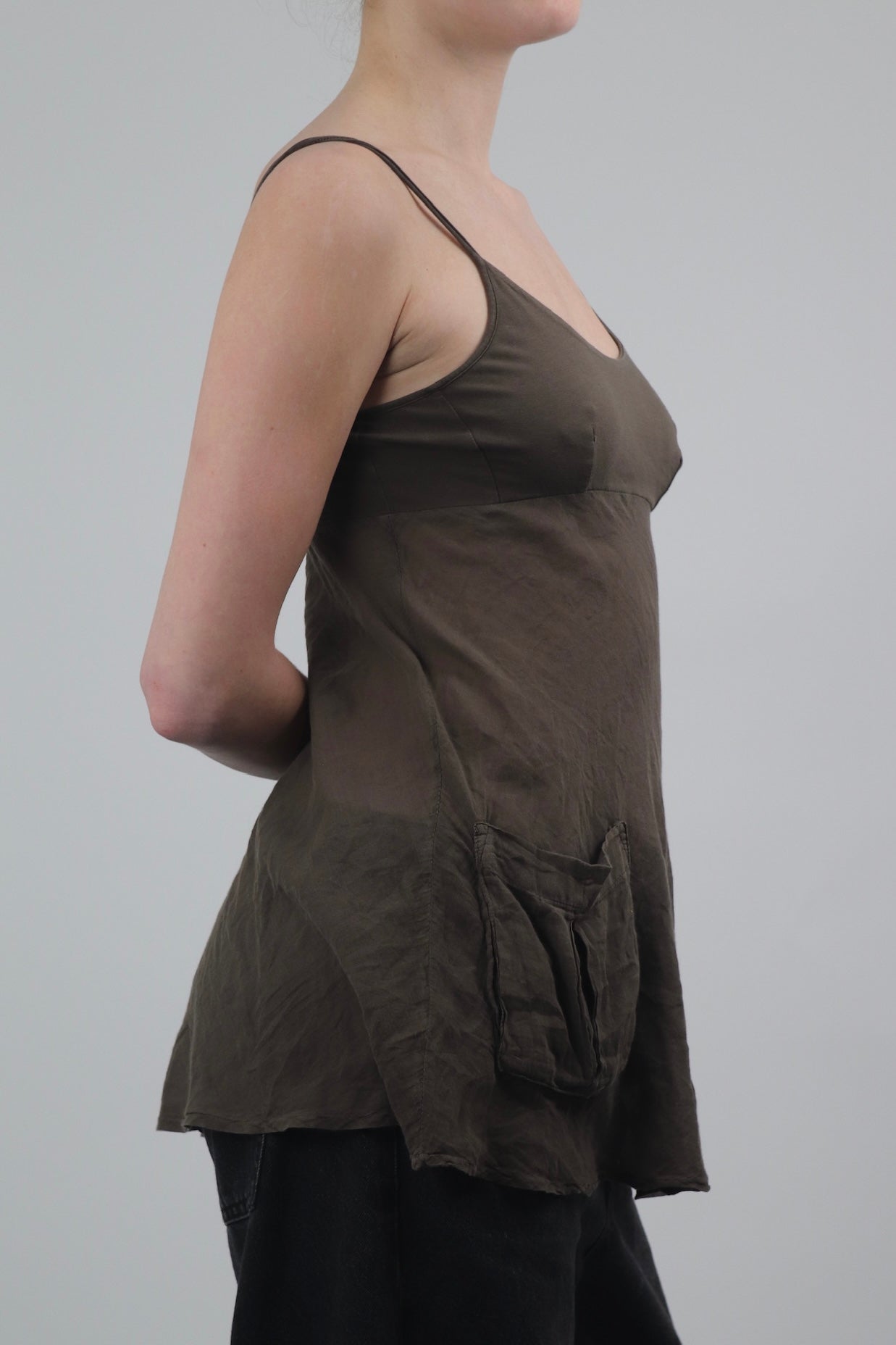 Royal Dye Brown Sheer Cami Top
