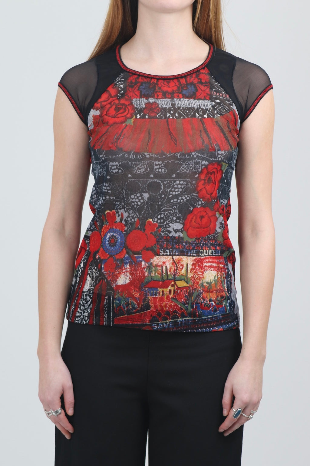 Save the Queen Mesh Top