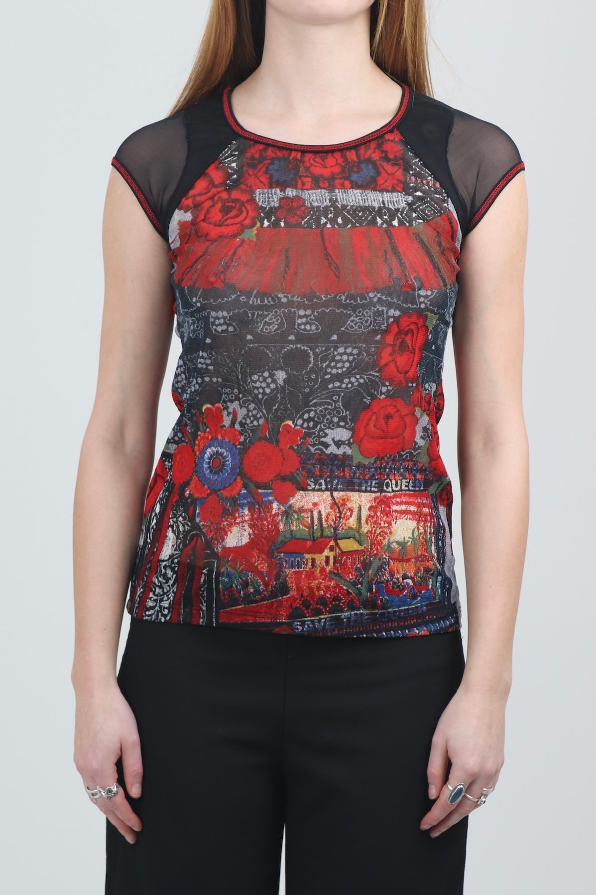 Save the Queen Mesh Top
