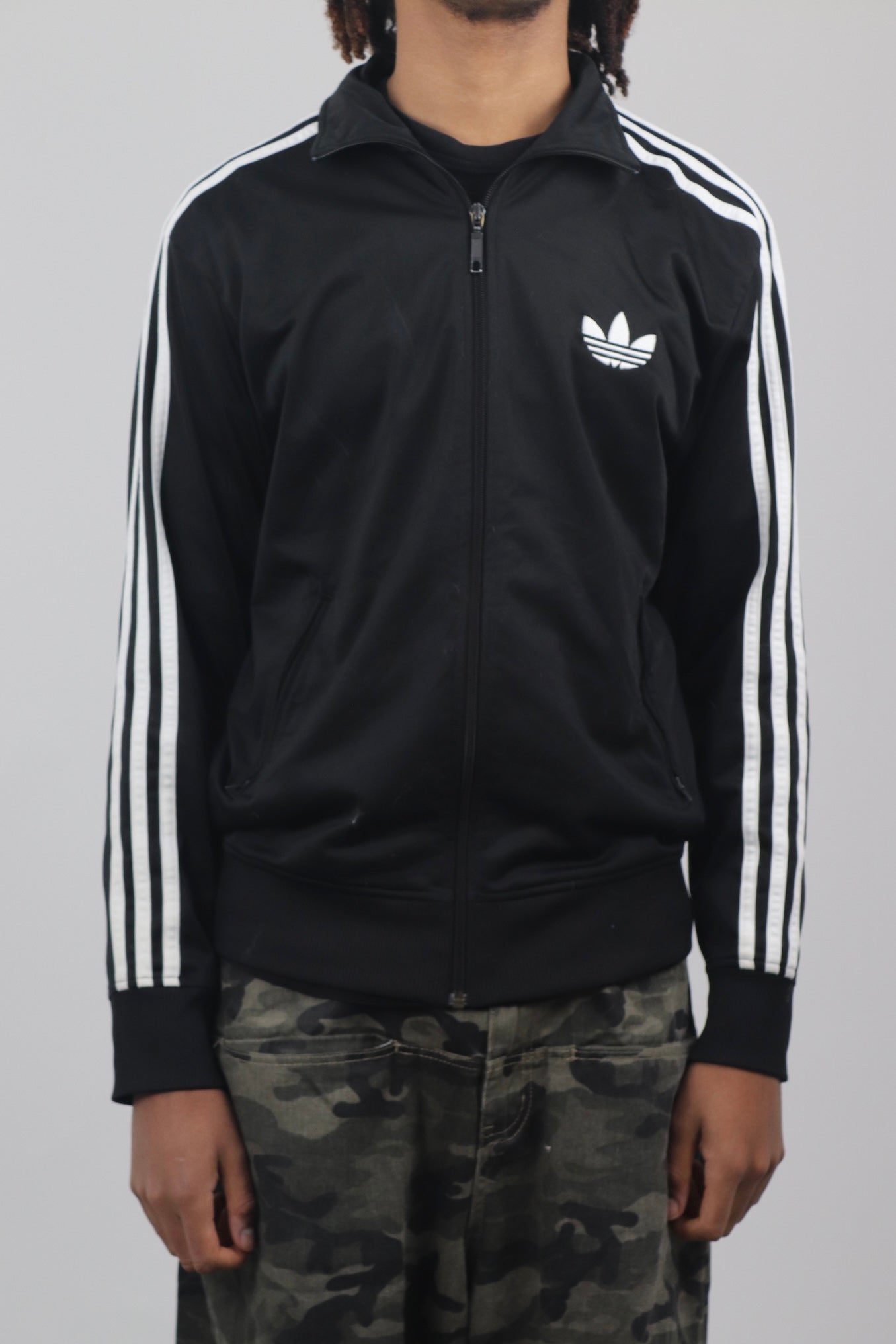 Black And White Adidas Originals Track Jacket