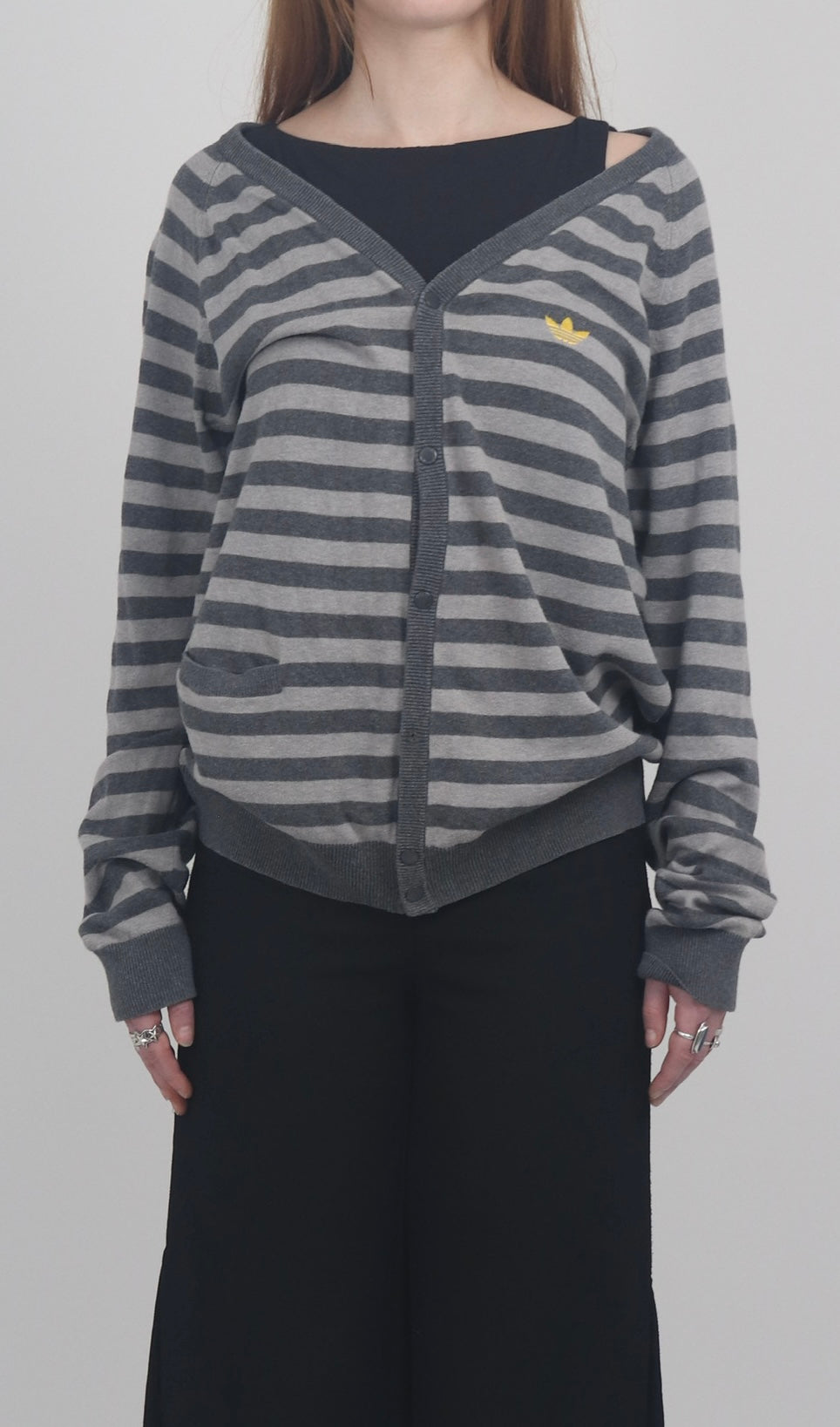 Adidas Striped Cardigan