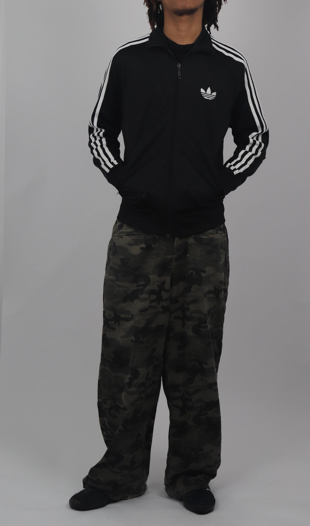 Black And White Adidas Originals Track Jacket