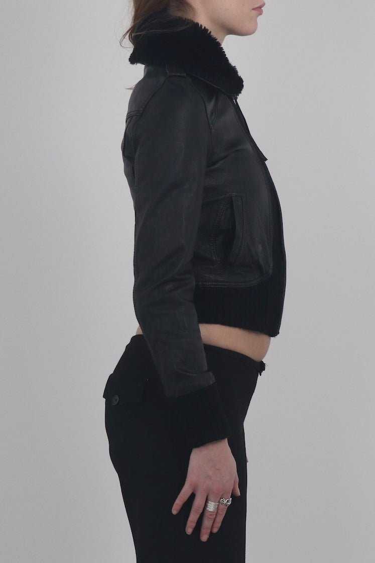 Morgan De Toi Cropped Black Jacket