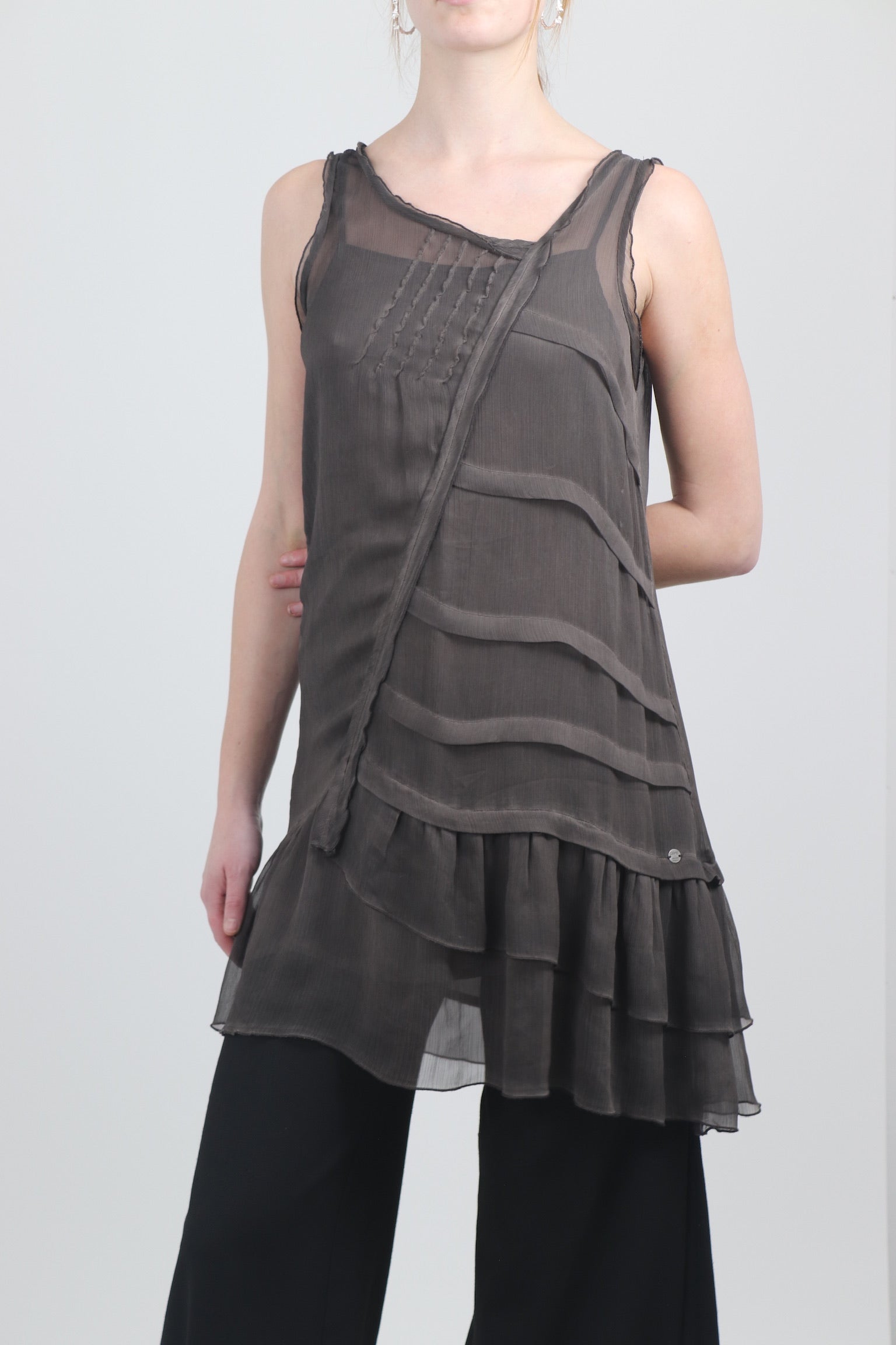 Cherie Junior Brown Mini Dress