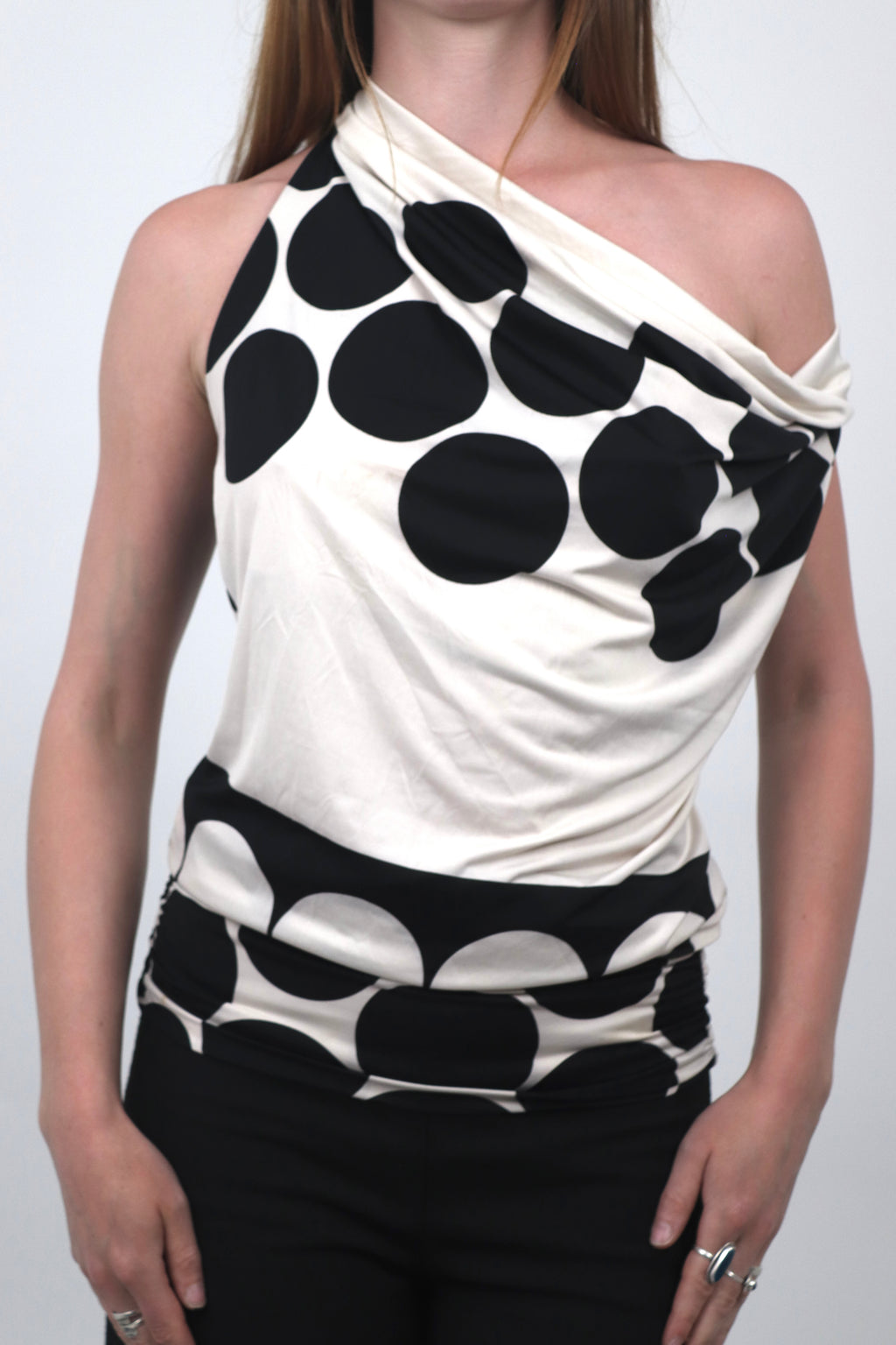Polka Dot Draped Dress/Top