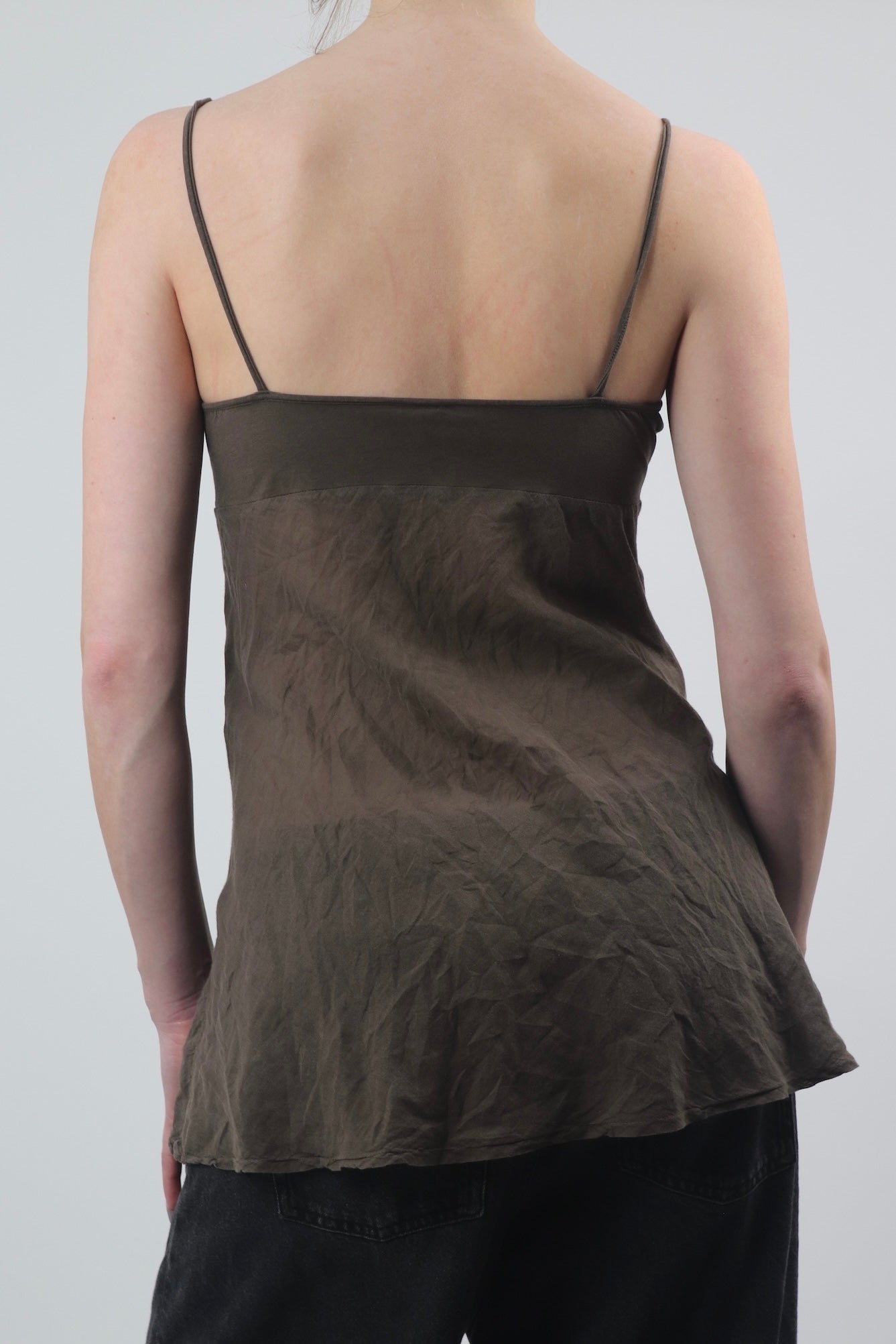 Royal Dye Brown Sheer Cami Top