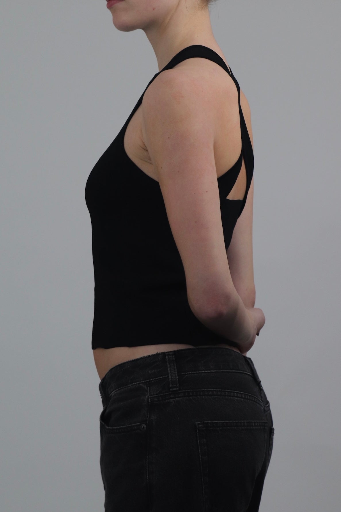 Iceberg Black Bandage Cross Back Top
