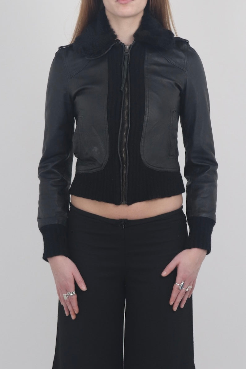 Morgan De Toi Cropped Black Jacket