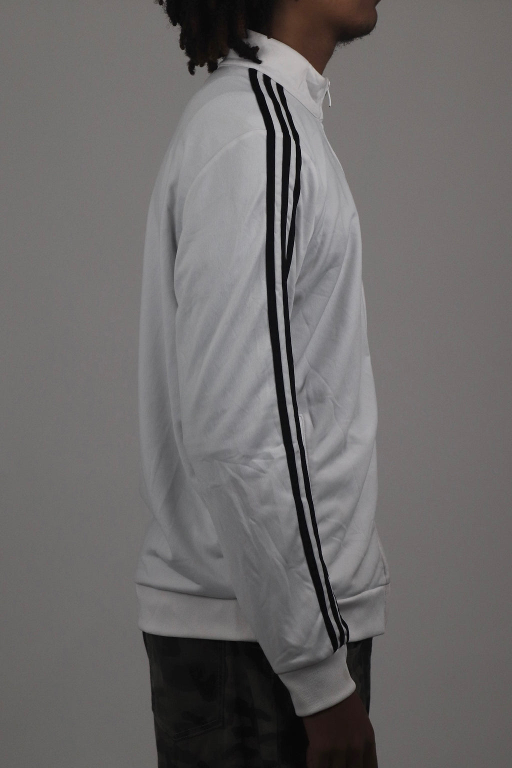 White and Black  Adidas Track Jacket