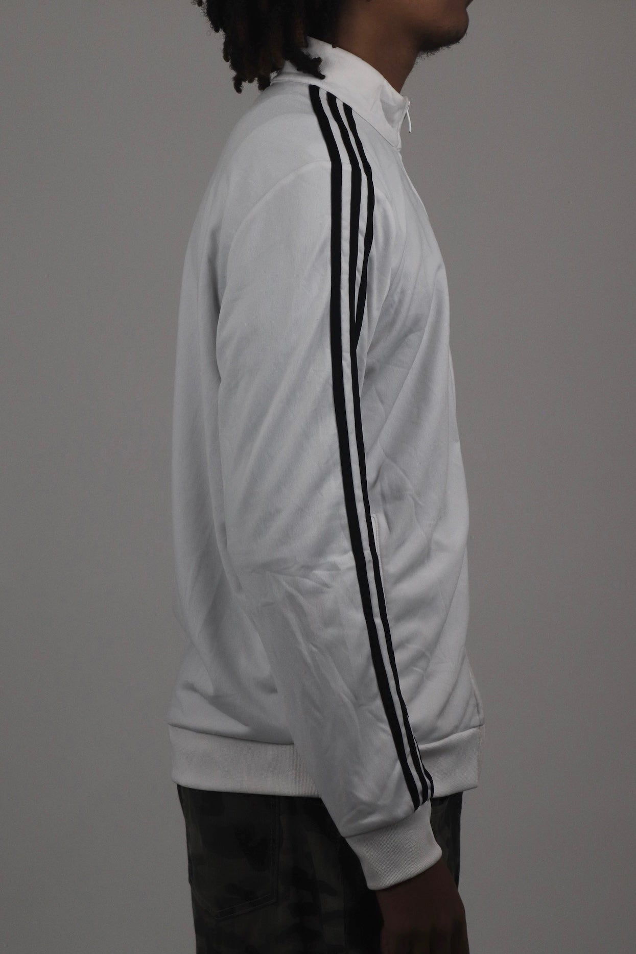 White and Black  Adidas Track Jacket