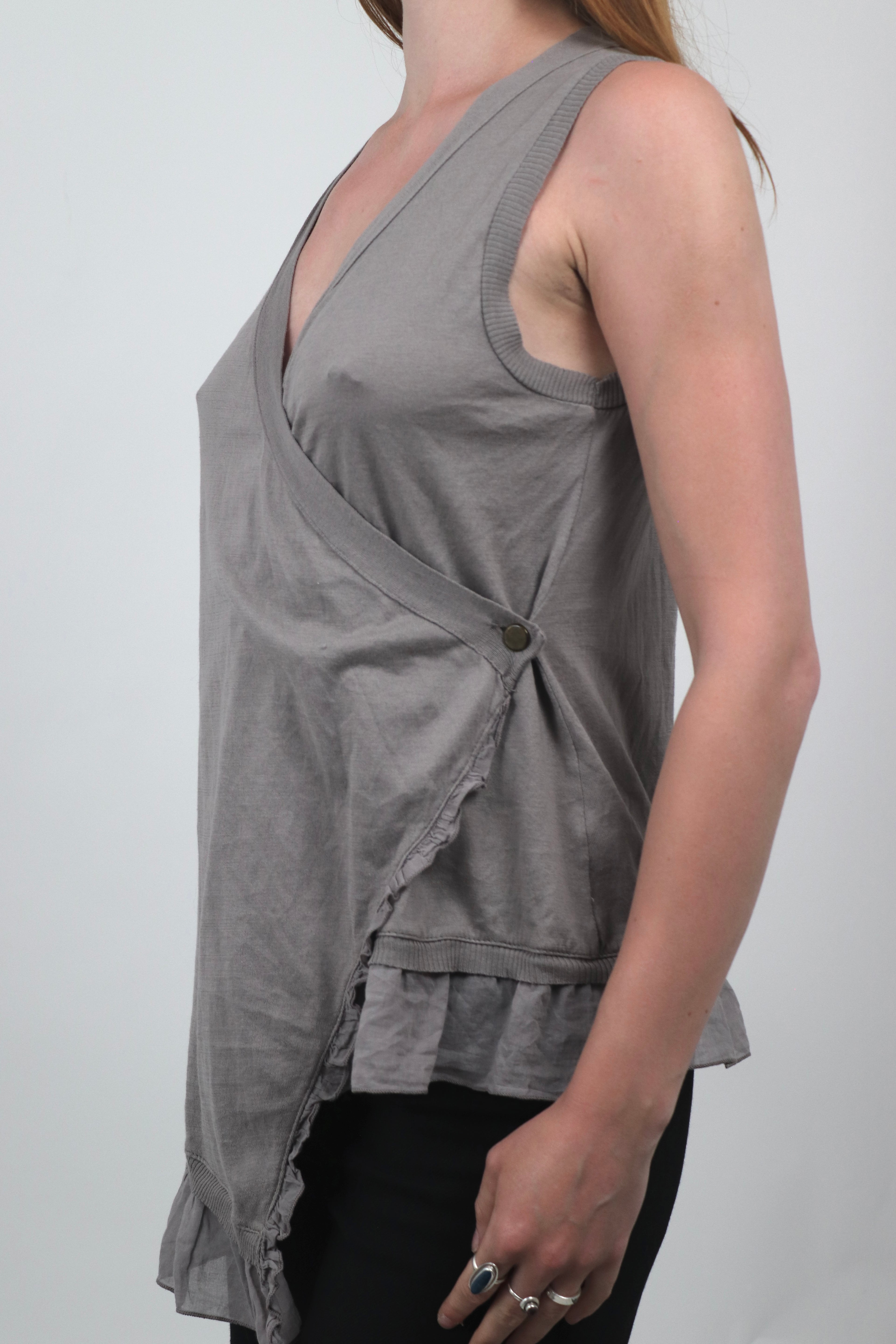 Oroblu Grey Wrap Top