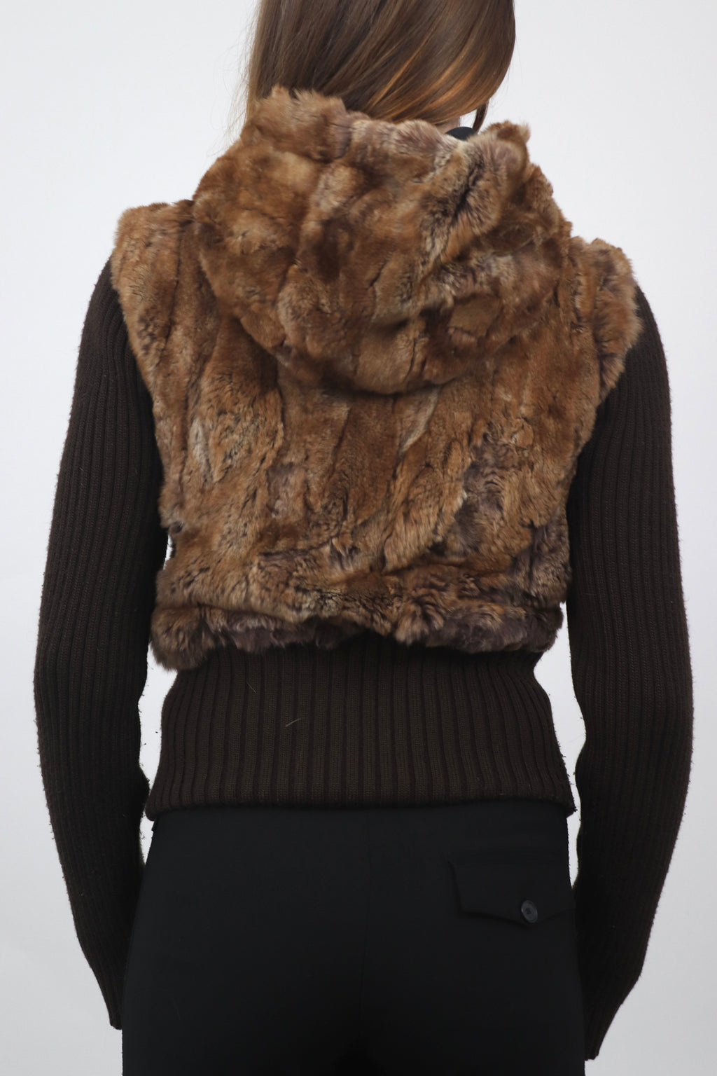 Con Bipel Fur and Knit Cardigan