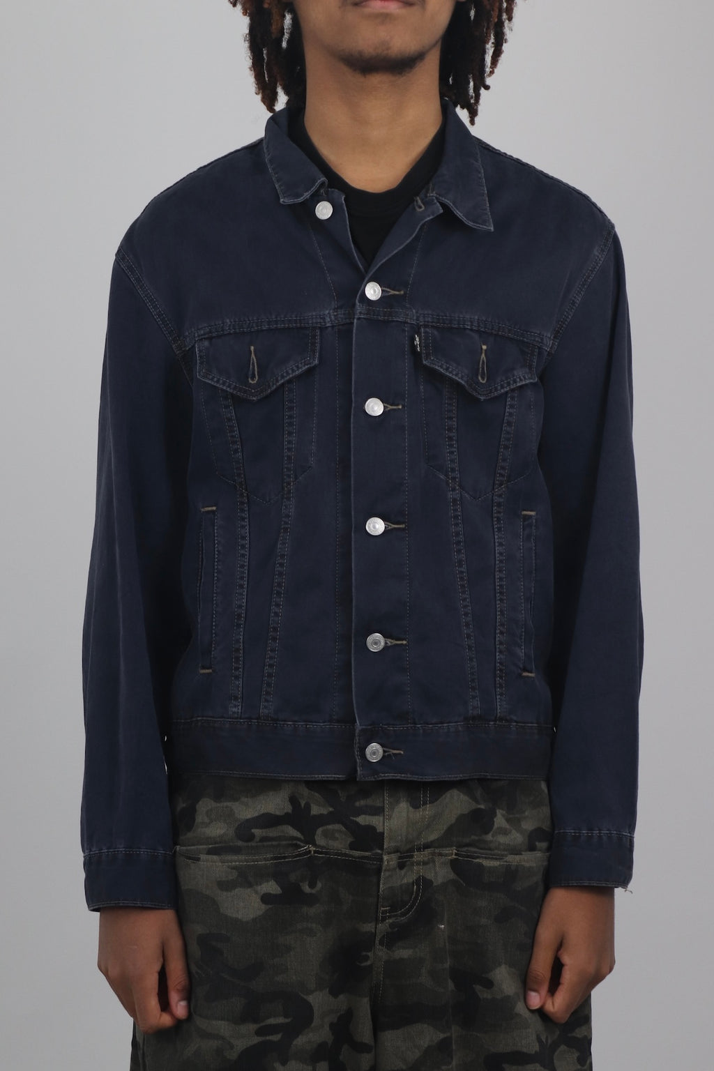 Levi’s Navy Boxy Fit Trucker Jacket